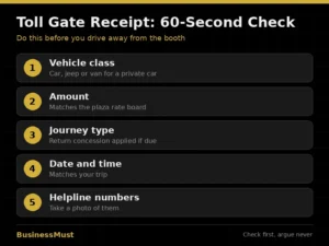 Read Your Toll Gate Receipt in 60 Seconds