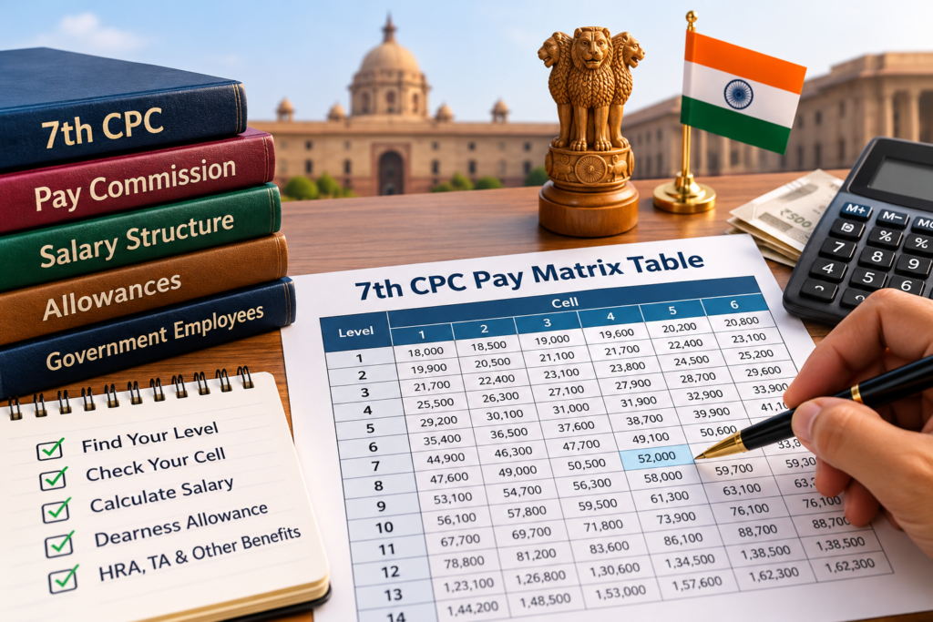 Pay Matrix Table