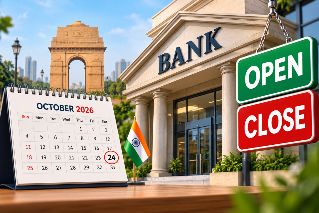 Today Bank Open or Close? Check 24 October 2026 Status (Delhi and All India) Today Bank Open or Close